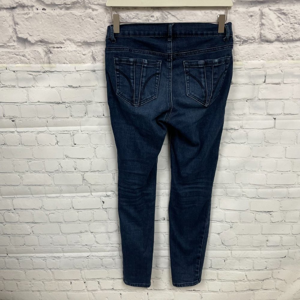 Indigo Blue Super Skinny Distressed Maternity Jeans - Picture 3 of 12